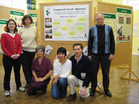 Helpers at the exhibition on Saturday