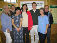 Helpers at the exhibition on Sunday